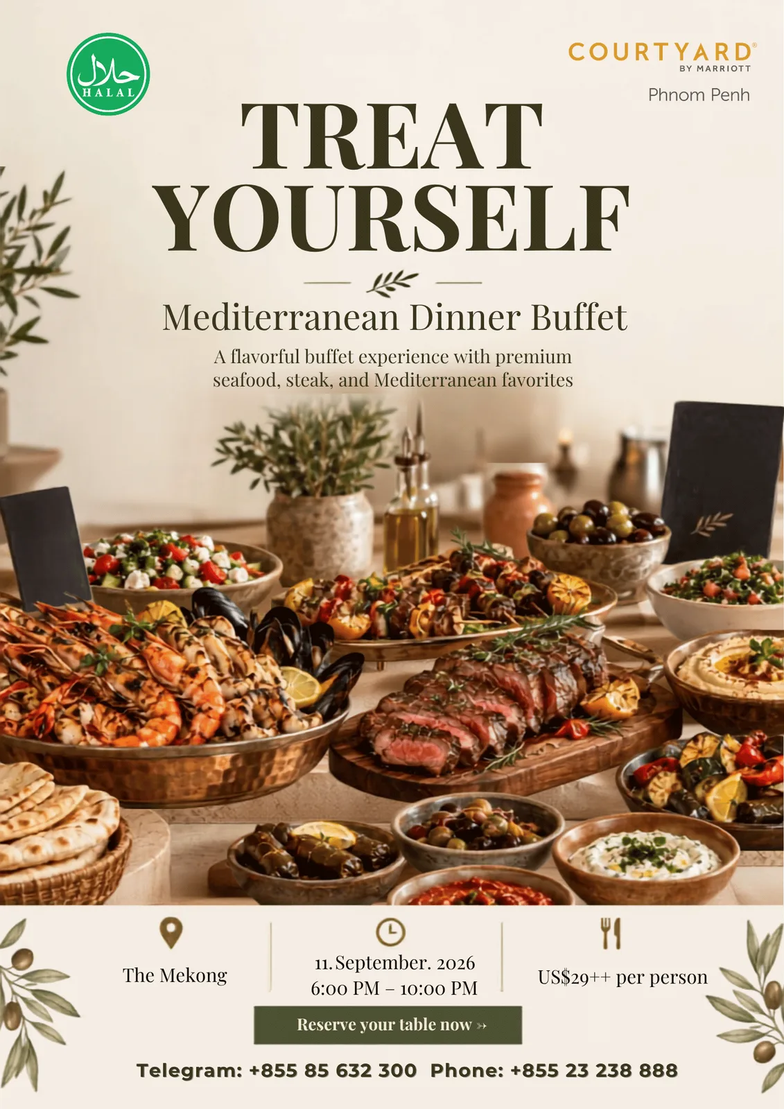 Treat Yourself Mediterranean Dinner Buffet