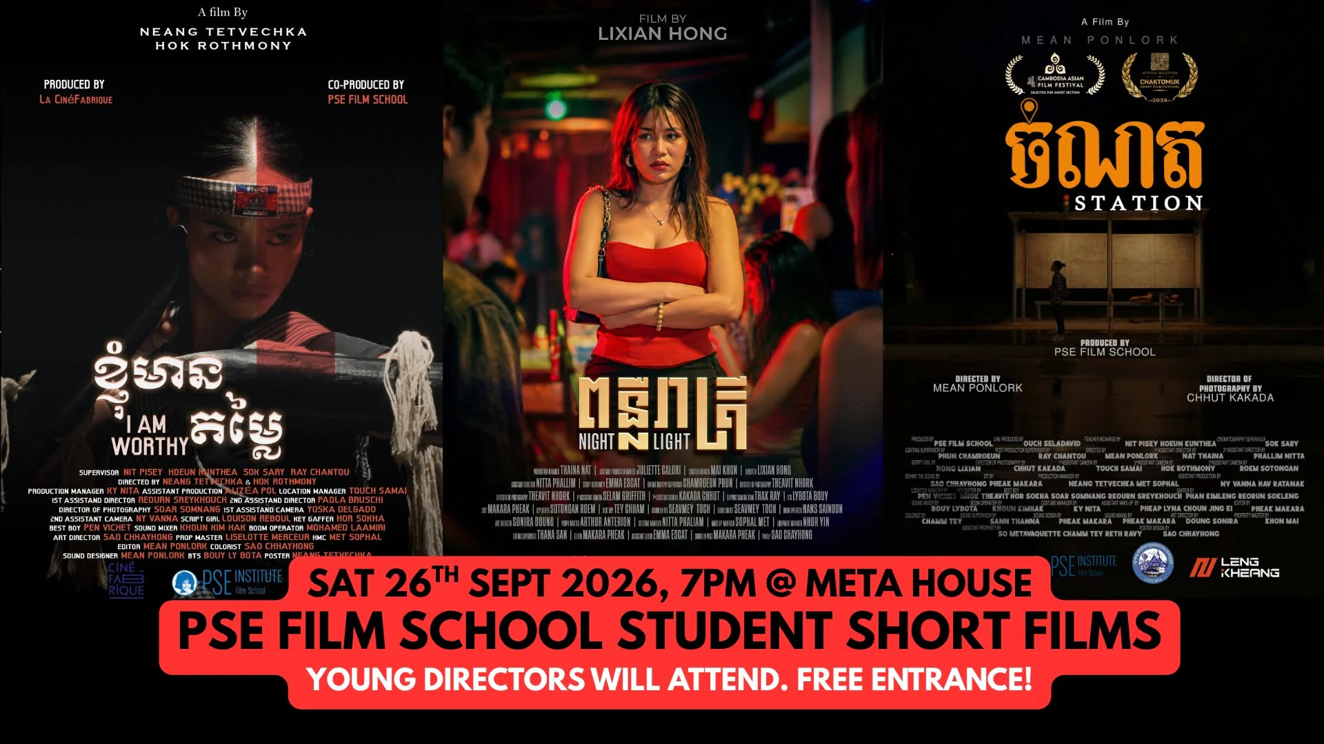 An evening of short films by PSE Film students