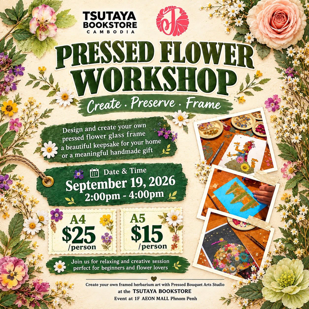Pressed Flower Craft Workshop